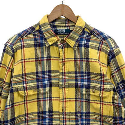 ポロ ラルフローレン チェックシャツ イエロー系 メンズ サイズM POLO RALPH LAUREN【LA】