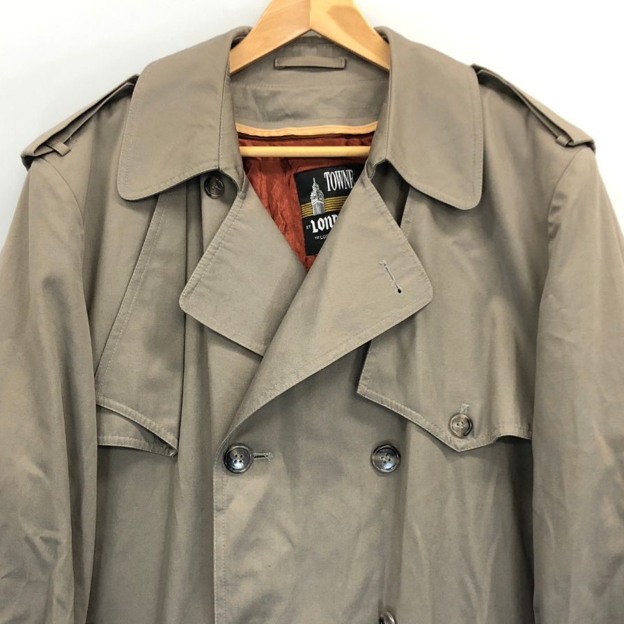 美品◆ロンドンフォグ バルカラーコート 70S グレージュ メンズ サイズ40 LONDON FOG 【AFA24】