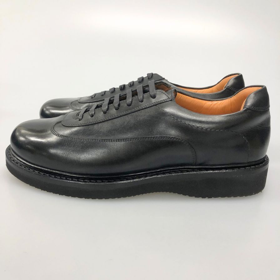 ジャランスリウァヤ レザースニーカー インテリジェンス シューズ 210306 カーフ ブラック サイズ7 メンズ Jalan Sriwijaya Intelligence Shoes 約25.5cm【AFD15-2】