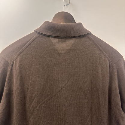 美品◆ジョンスメドレー ニットポロ ブラウン系 サイズXS メンズ JOHN SMEDLEY 【AFB10】