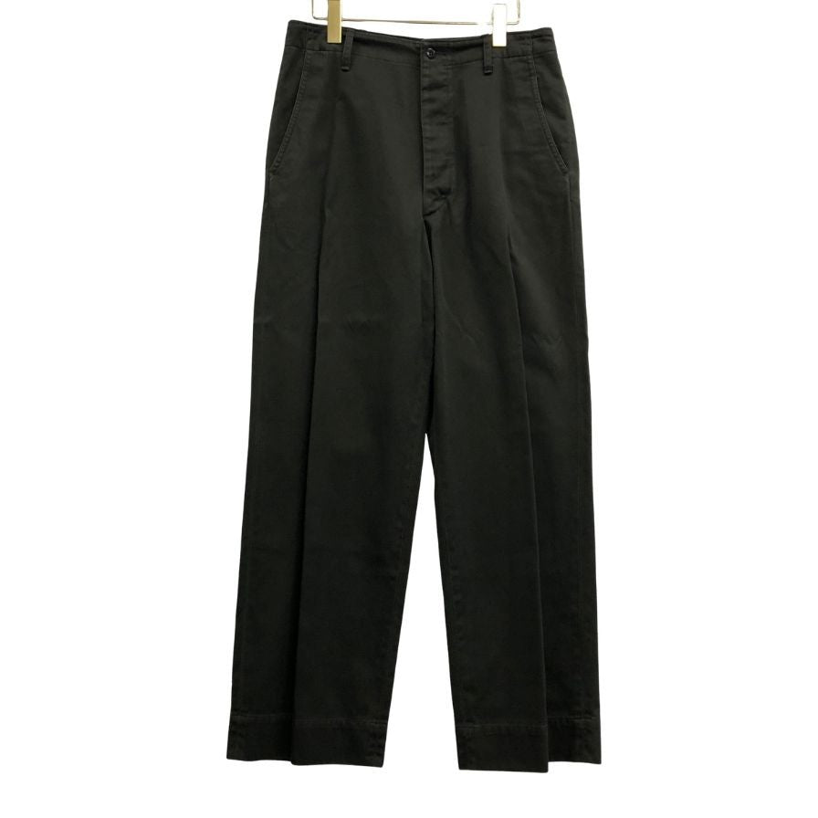 コモリ 26SS チノパン ブラック 直営店限定 D01-03024 メンズ サイズ2 COMOLI 【AFB44】