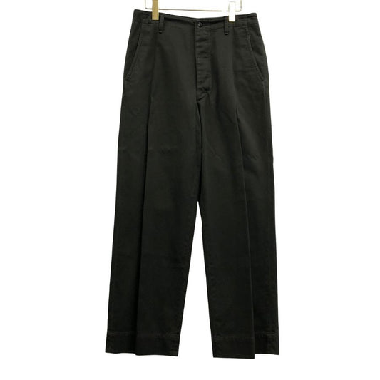コモリ 26SS チノパン ブラック 直営店限定 D01-03024 メンズ サイズ2 COMOLI 【AFB44】