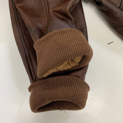 中古◆ウィリス＆ガイガー レザージャケット A-2 TALONジップ MADE IN USA サイズ44 メンズ ブラウン Willis & Geiger,INC 【AFG1】