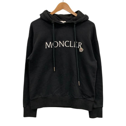 美品◆モンクレール パーカー 刺繍 ロゴ プルオーバー コットン I10938G00016 899WC ブラック メンズ サイズXS MONCLER 【AFA4】