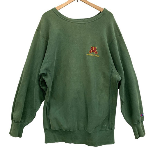 中古◆チャンピオン リバースウィーブ 90S スウェット SWIMMING&DIVING グリーン メンズ サイズXXL Champion REVERSE WEAVE 【AFB52】