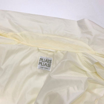 中古◆プリーツプリーズ ウィンドコート ナイロン ホワイト サイズフリー PP11-ZA961 PLEATS PLEASE ISSEY MIYAKE 【AFB19】