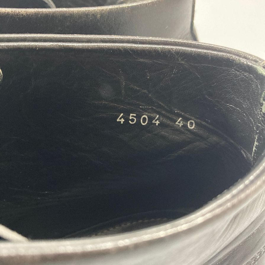 バーニーズニューヨーク ブーツ Uチップ ブラック メンズ サイズ40 BARNEYS NEW YORK 約25.0cm【AFC47】