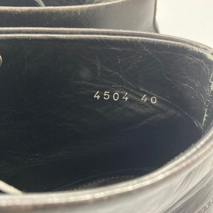 バーニーズニューヨーク ブーツ Uチップ ブラック メンズ サイズ40 BARNEYS NEW YORK 約25.0cm【AFC47】
