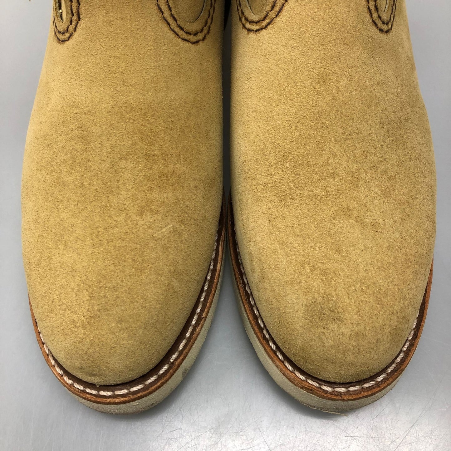 レッドウィング ペコスブーツ スウェード USA製 2025年 8168 ベージュ メンズ サイズUS8.5 RED WING ブーツ 約26.5cm【LA】【中古】