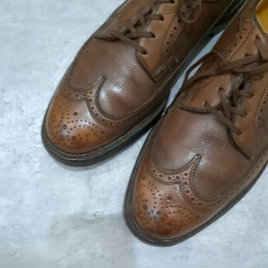 フローシャイム レザーシューズ インペリアル ケンムーア ウイングチップ グレインレザー ブラウン メンズ サイズUS9.5D FLORSHEIM ビジネスシューズ 約27.5cm【LA】【中古】
