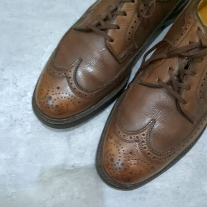 フローシャイム レザーシューズ インペリアル ケンムーア ウイングチップ グレインレザー ブラウン メンズ サイズUS9.5D FLORSHEIM ビジネスシューズ 約27.5cm【LA】【中古】