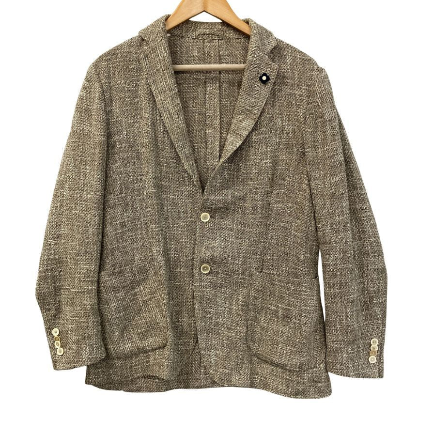 中古◆ラルディーニ 3B テーラードジャケット ブラウン系メンズ サイズ48 LARDINI 【AFB26】