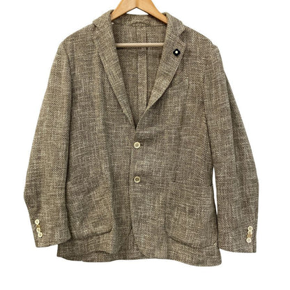 中古◆ラルディーニ 3B テーラードジャケット ブラウン系メンズ サイズ48 LARDINI 【AFB26】
