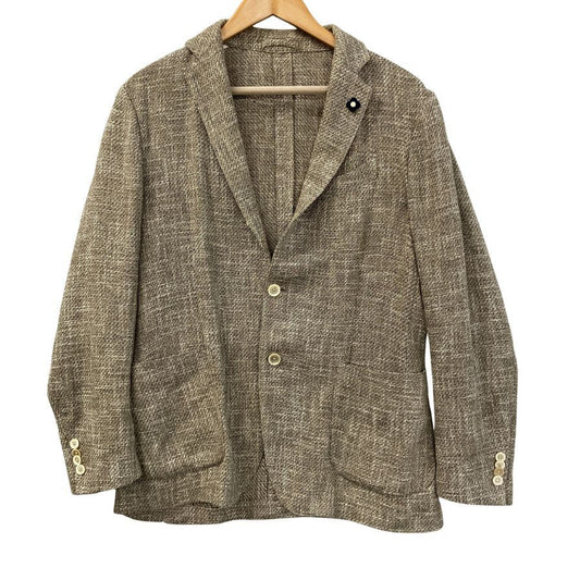 中古◆ラルディーニ 3B テーラードジャケット ブラウン系メンズ サイズ48 LARDINI 【AFB26】