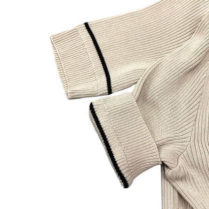 極美品◆フォクシー 半袖ニット カットソー ロゴプレート サイズ38 ベージュ レディース 34854-KATFY27TM FOXEY 【AFB11】