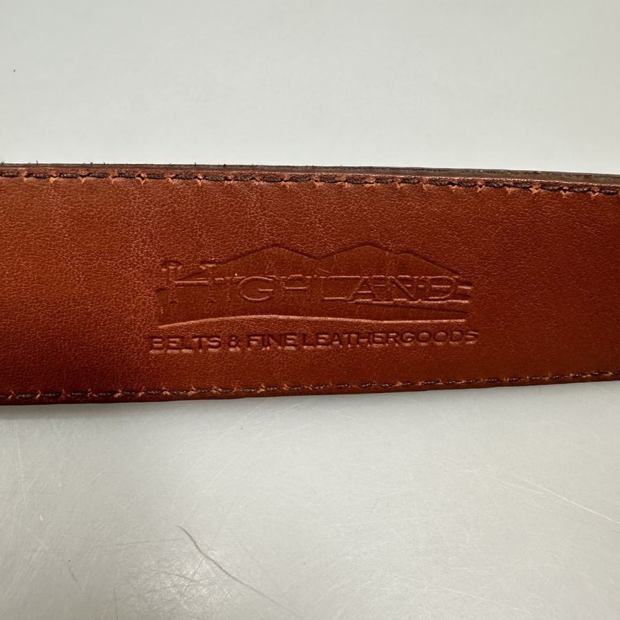 ハイランド レザーベルト ホーウィン シェル コードバン USA製 メンズ サイズ 34インチ 85cm ブラウン HIGHLAND HORWEEN【AFI20】