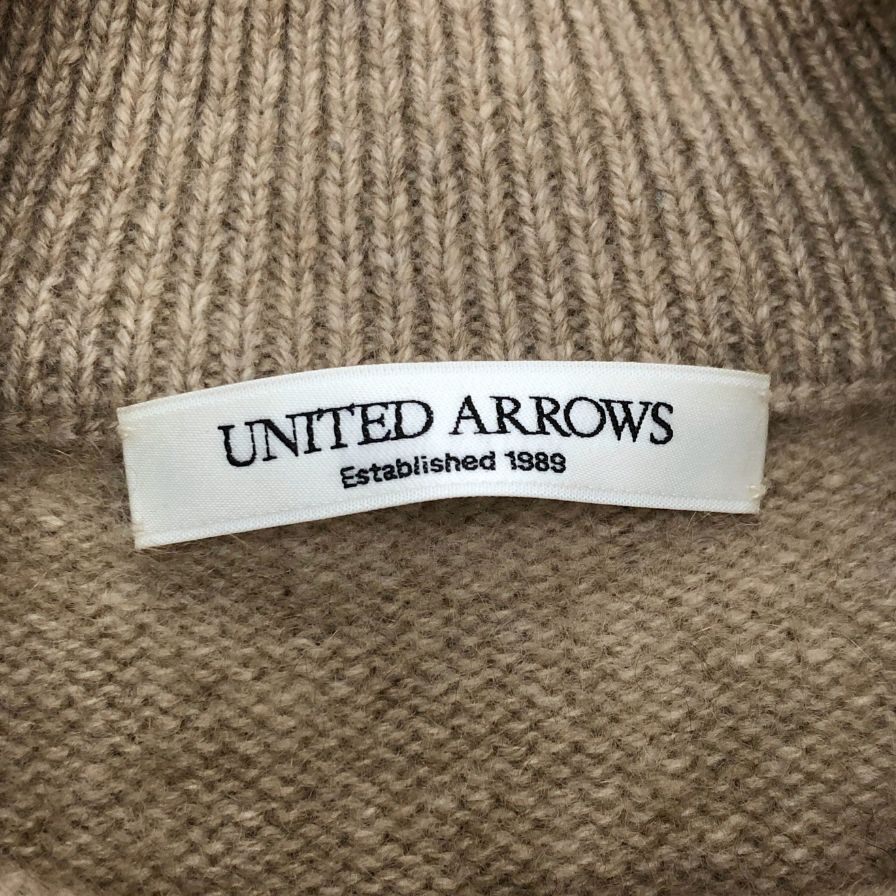美品◆ユナイテッド アローズ カシミア100% トップス セーター メンズ サイズL ブラウン UNITED ARROWS 【AFB1】