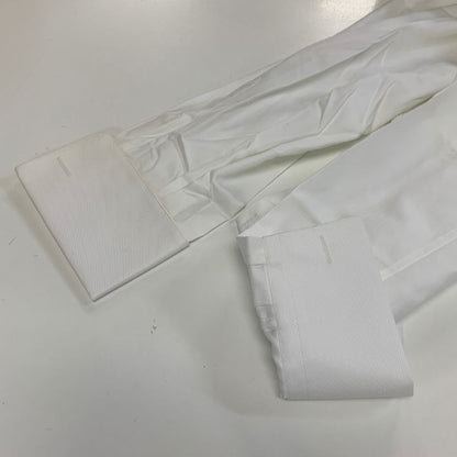 新品同様◆エルメネジルドゼニア 長袖ドレスシャツ カフス用 ホワイト サイズ39/15.5 Ermenegildo Zegna 【AFB2】