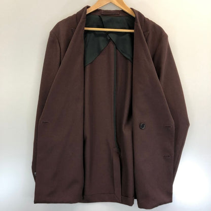 キャバン セットアップ ダブルブレスト ウールギャバ ブラウン サイズM CABAN【AFA10】