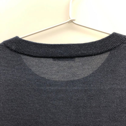 未使用◆キャッシュ＆バルバ カーディガン ウーステッドカシミヤ 150 ネイビー メンズ サイズ2 IMWSW001 Cash&Barba 【AFB17】