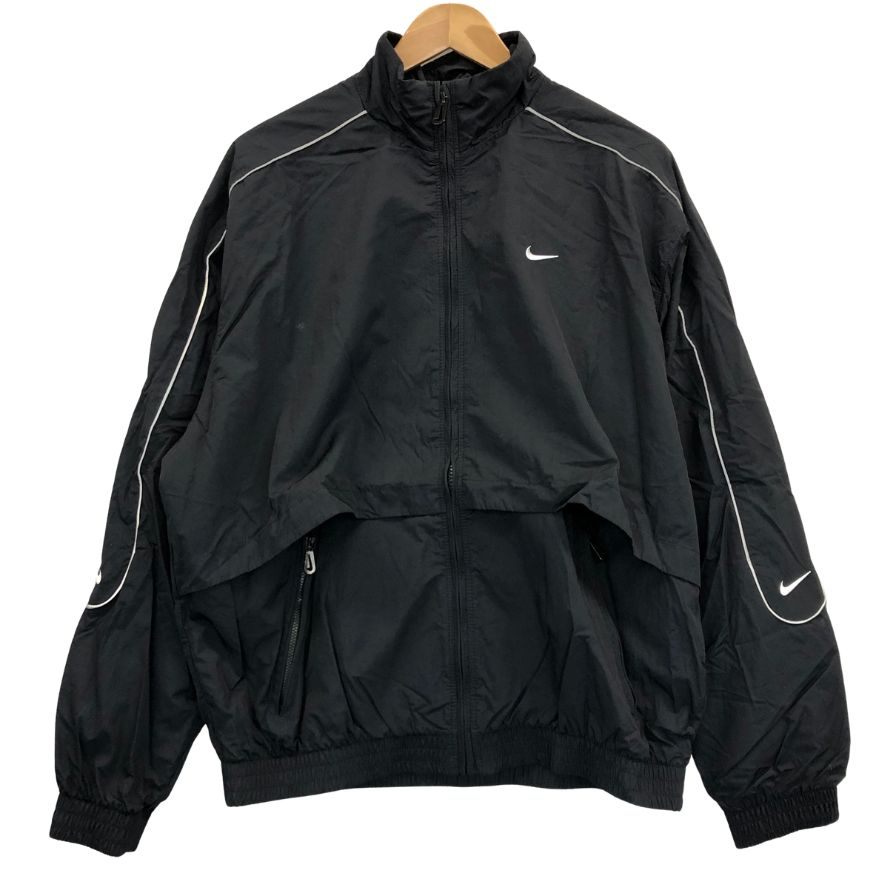 美品◆ナイキ 24SS ソロ スウッシュ ウーブン トラックジャケット ブラック メンズ サイズM NIKE 【AFA9】