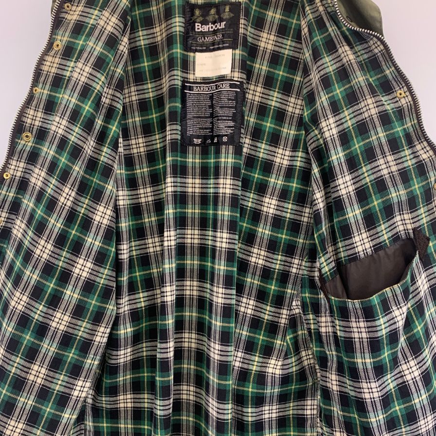 中古◆バブアー コート GAMEFAIR オイルドジャケット ハンチングジャケット メンズ サイズC40 カーキ系 Barbour 【AFA18】