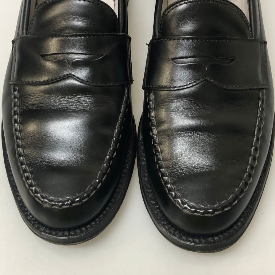 オールデン レザーシューズ ペニーローファー 99267 カーフ 8D メンズ ブラック Alden 約26.0cm【AFC44】
