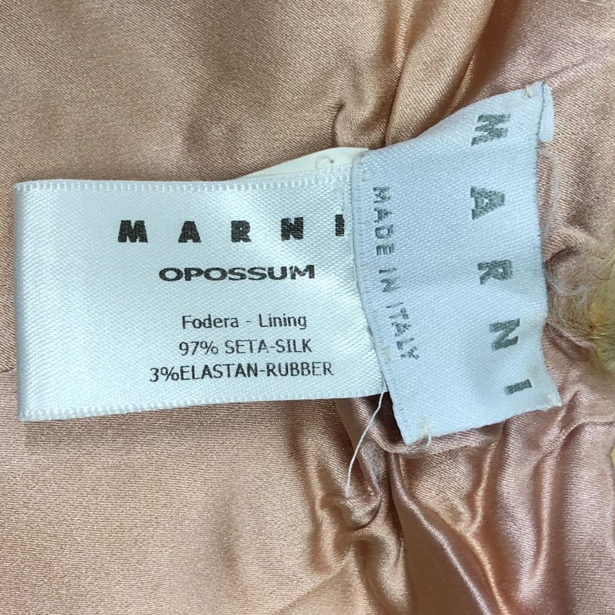 マルニ ストール ファー 裏地ピンク レディース ブラウン MARNI【AFI23】