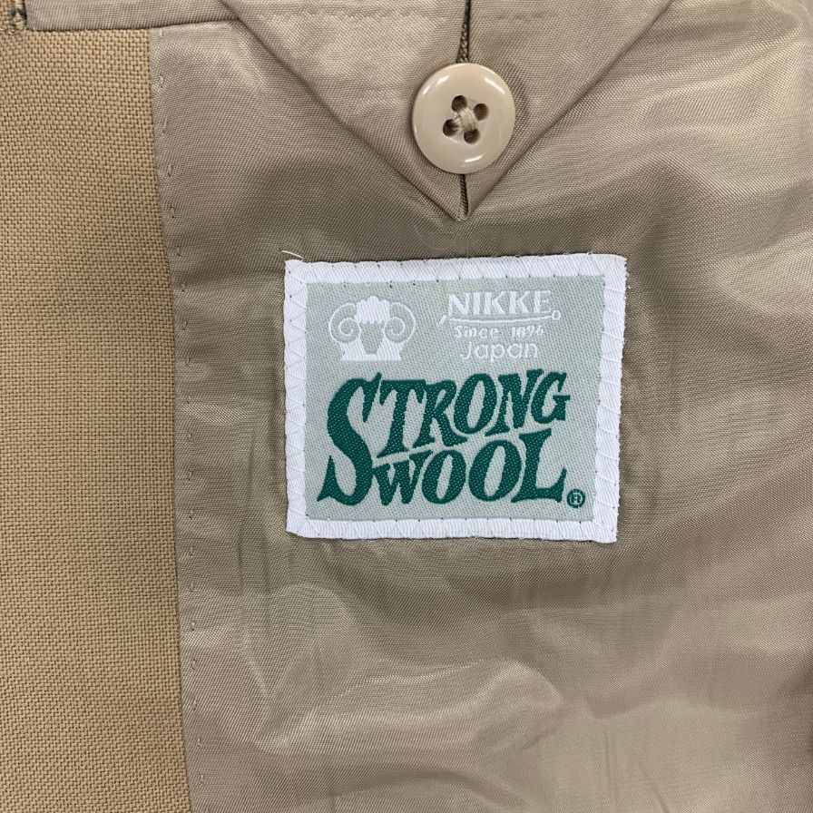 ヒルトン スーツ セットアップ ダブル ベージュ サイズL メンズ 背抜き HILTON【AFA22】