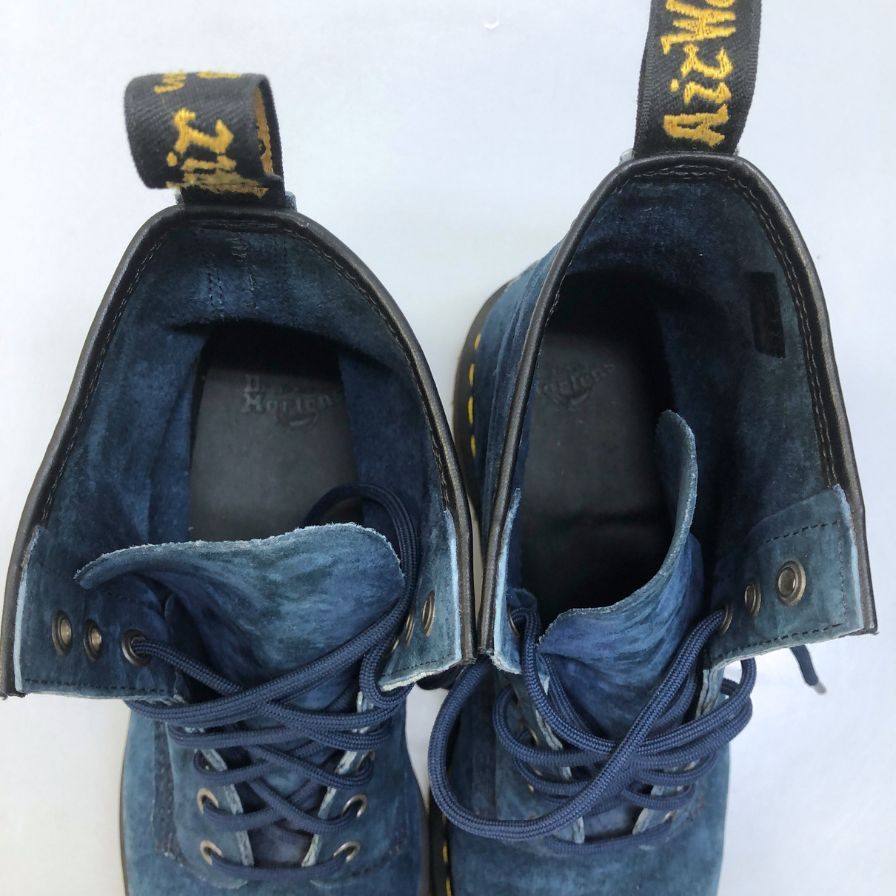 ドクターマーチン ブーツ 8ホール レースアップ ヌバック 22740 ブルー メンズ サイズUK7 Dr.Martens 約26.0cm【AFD1】