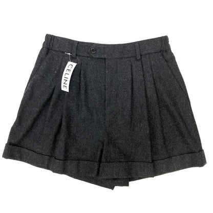 セリーヌ 23ssタックショートパンツ ブラック レディース サイズ46 CELINE 【AFB25】