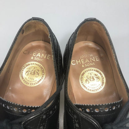 ジョセフ チーニー ウィルフレッド BEAMS F別注品 セミブローグ ブラック サイズUK7  JOSEPH CHEANEY WILFRED 約25.5cm【AFD14】
