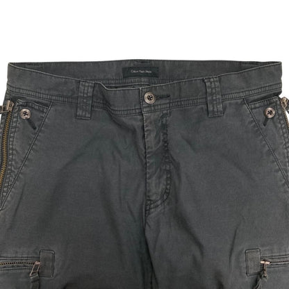 カルバンクライン ジーンズ カーゴパンツ ジップデザイン サイズ32 グレー系 メンズ Calvin Klein Jeans 【AFB44】