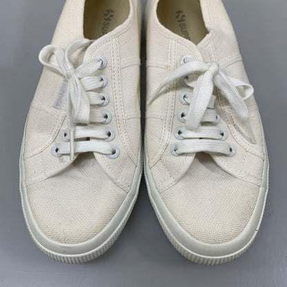 スペルガ スニーカー キャンバス 8764362462 メンズ ホワイト サイズUK6.5 SUPERGA 約25.5cm【AFC41-2】