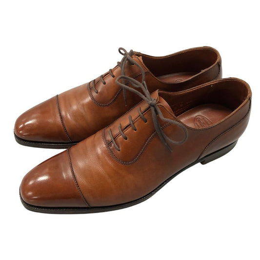 クロケット&ジョーンズ レザーシューズ スタンフォード アデレード ストレートチップ ブラウン メンズ サイズUK8D CROCKETT&JONES STAMFORD ビジネスシューズ 約26.5cm【LA】【中古】