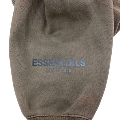 美品◆フィアオブゴッド エッセンシャルズ フロントロゴパーカー 裏起毛 メンズ サイズXL ブラウン系 Fear of God ESSENTIALS 【AFB19】