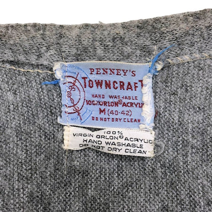 中古◆タウンクラフト 50S-60S カーディガン グレー メンズ アクリル サイズM towncraft 【AFB45】