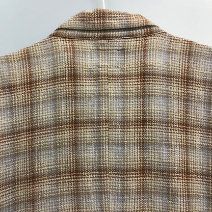 美品◆ペンドルトン ジップアップブルゾン チェック ベージュ系 メンズ サイズM PENDLETON 【AFB11】