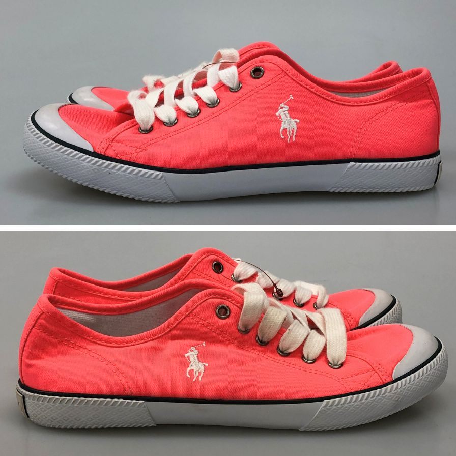 ポロ ラルフローレン スニーカー ローカット サイズ7 ピンク メンズ POLO RALPH LAUREN 約25.5cm【AFC47】