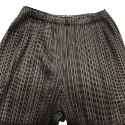プリーツプリーズ ワイドパンツ レースカット ブラック サイズ2 PP73-JF525 PLEATS PLEASE ISSEY MIYAKE 【AFB10】