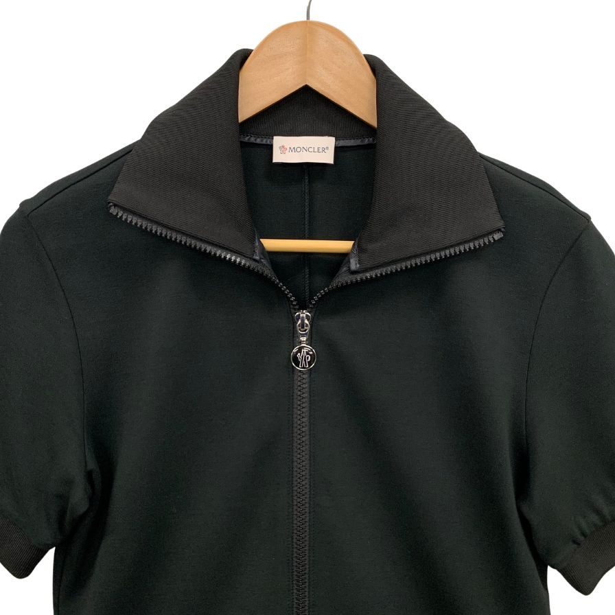 極美品◆モンクレール 23SS ワンピース ABITO DRESS ジップアップ ブラック レディース サイズXS MONCLER 【AFB31】