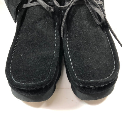 クラークス ワラビーブーツ スエード ゴアテックス メンズ ブラック UK6.5G CLARKS 約24.5cm【AFD15】