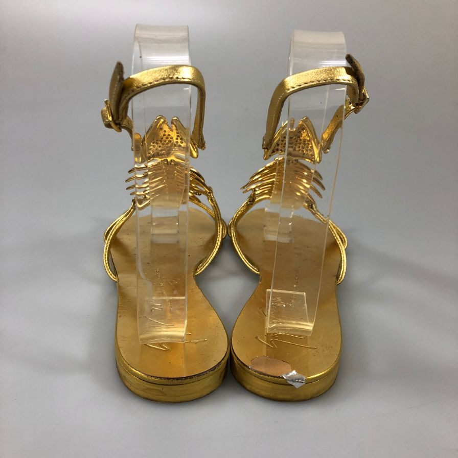 ジュゼッペザノッティ サンダル 20周年ジュエルエディション ゴールド レディース サイズ39 giuseppe zanotti 約25.5cm【AFC53】