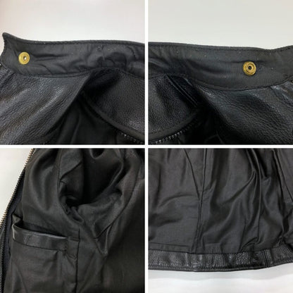 中古■バンソン レザージャケット シングル ライダース TYPE-B 牛革 カウレザー ブラック メンズ サイズ34 Vanson 【AFG1】