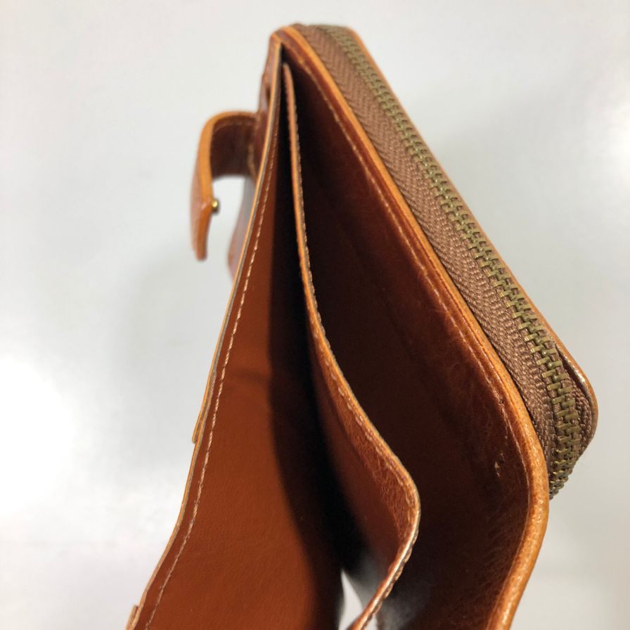 イタガキ 二つ折り財布 160番 ドル入付札入れ ポルトガルレザー ブラウン ITAGAKI【AFB55】