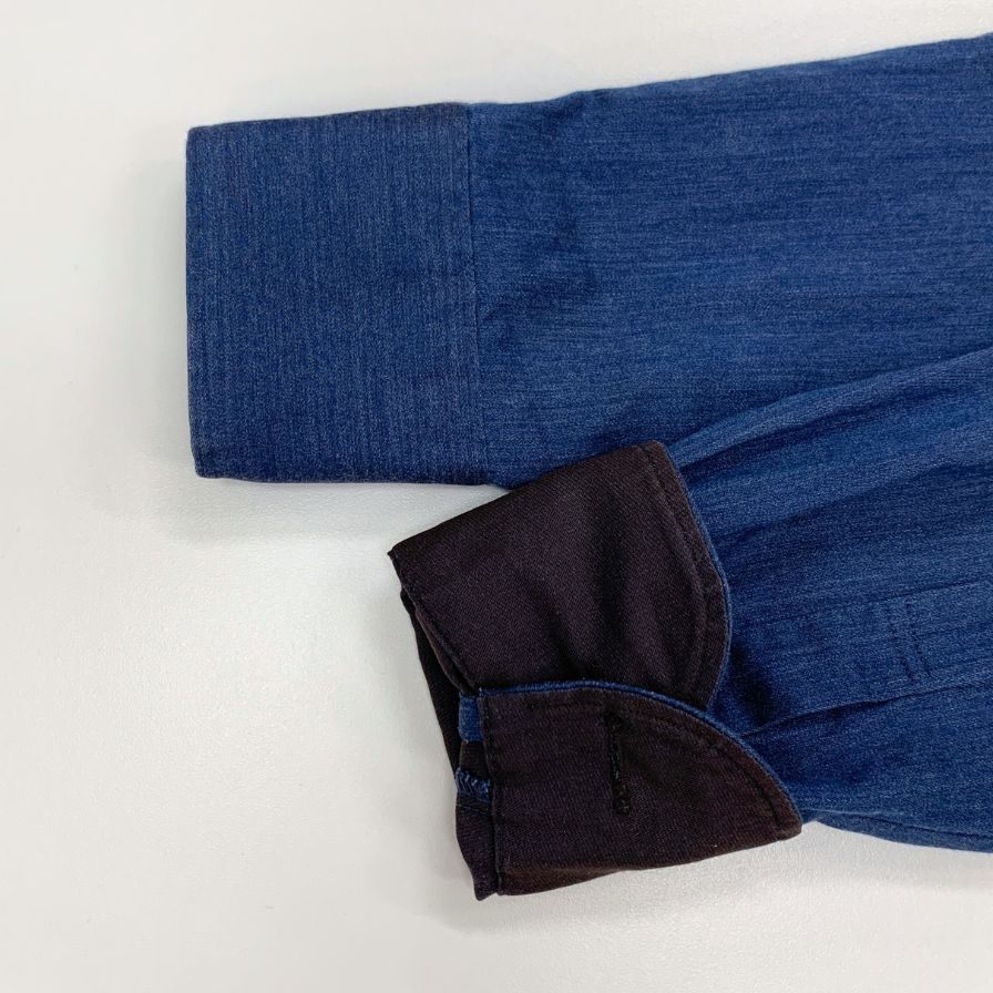 美品◆サルトリアデルグロッソ シャツ ポリエステル メンズ ブルー サイズ39-82 SARTORIA DEL GROSSO 【AFB7】