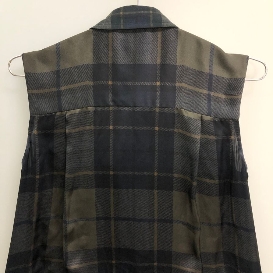 極美品◆サカイ 25SS ノースリーブワンピース Plaid Print Dress チェック レディース サイズ1 25ｰ07889 Sacai 【AFB19】