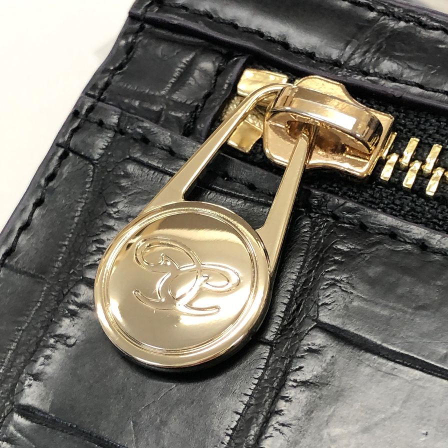 ペレリールッソ クロコ ハンドバック ブラック  PELLEY LUSSO【AFI18-3】