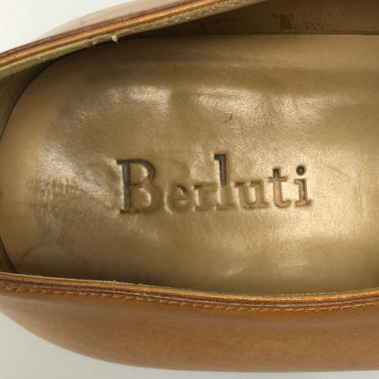 ベルルッティ レザーシューズ プレーントゥ メダリオン ライトブラウン サイズUK10 BERLUTI ビジネスシューズ 約29.0cm【LA】【中古】
