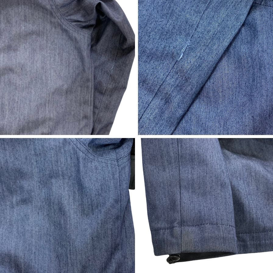 中古◆ザ ノースフェイス マウンテンライトジャケット デニム ゴアテックス NP12032 サイズL ブラック×ネイビー メンズ THE NORTH FACE 【AFA24】
